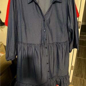 Mlle Gabrielle Chambray Blue Dress